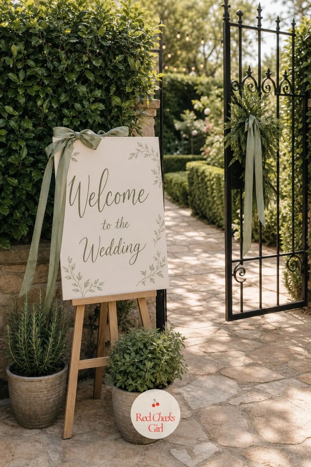 A Welcome Sign At The Gate — Guests arriving unsure which gate or path to take spend the first five minutes looking lost instead of happy. Backyard wedding