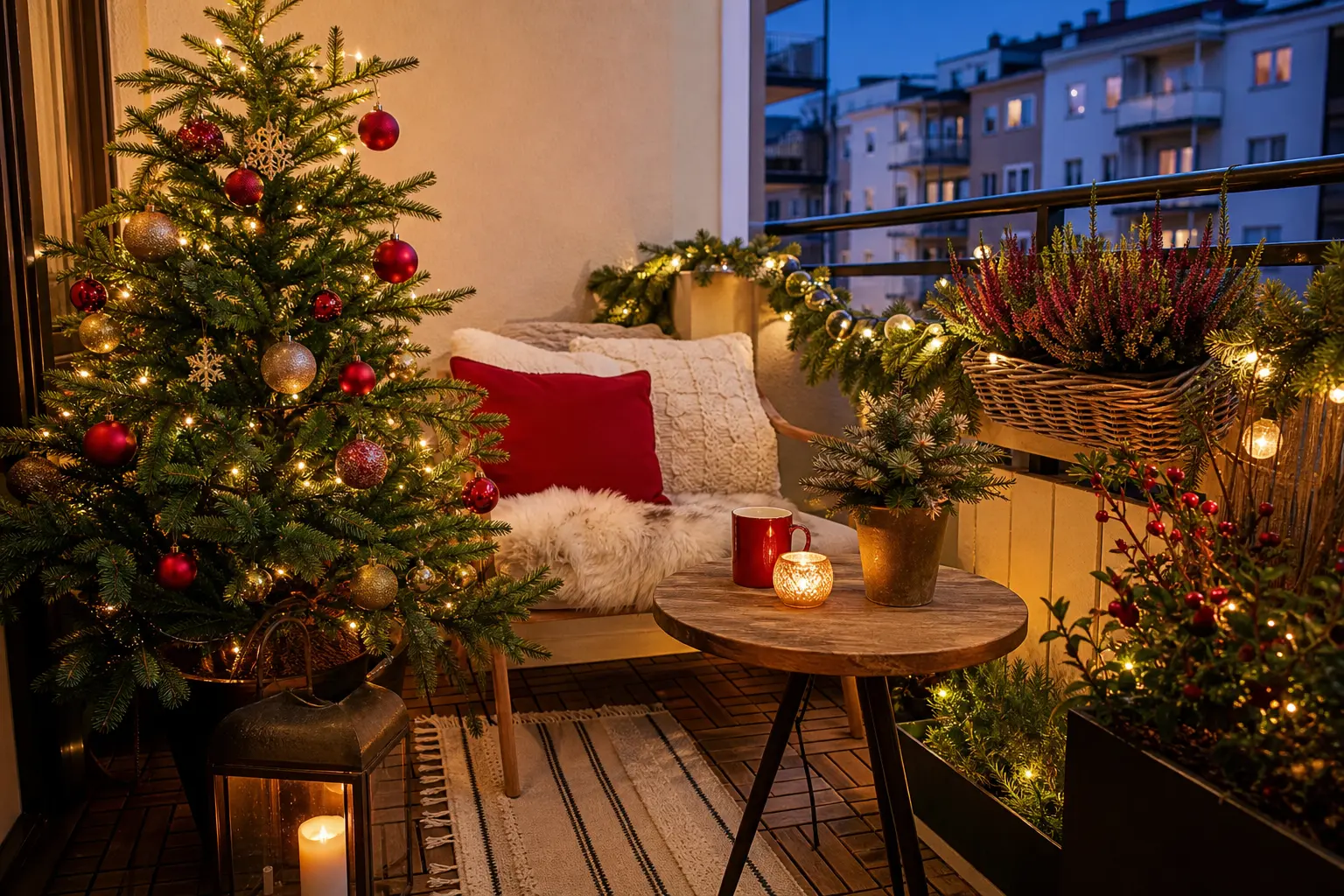 12 Balcony Christmas Decor Ideas for Tiny Outdoor Spaces