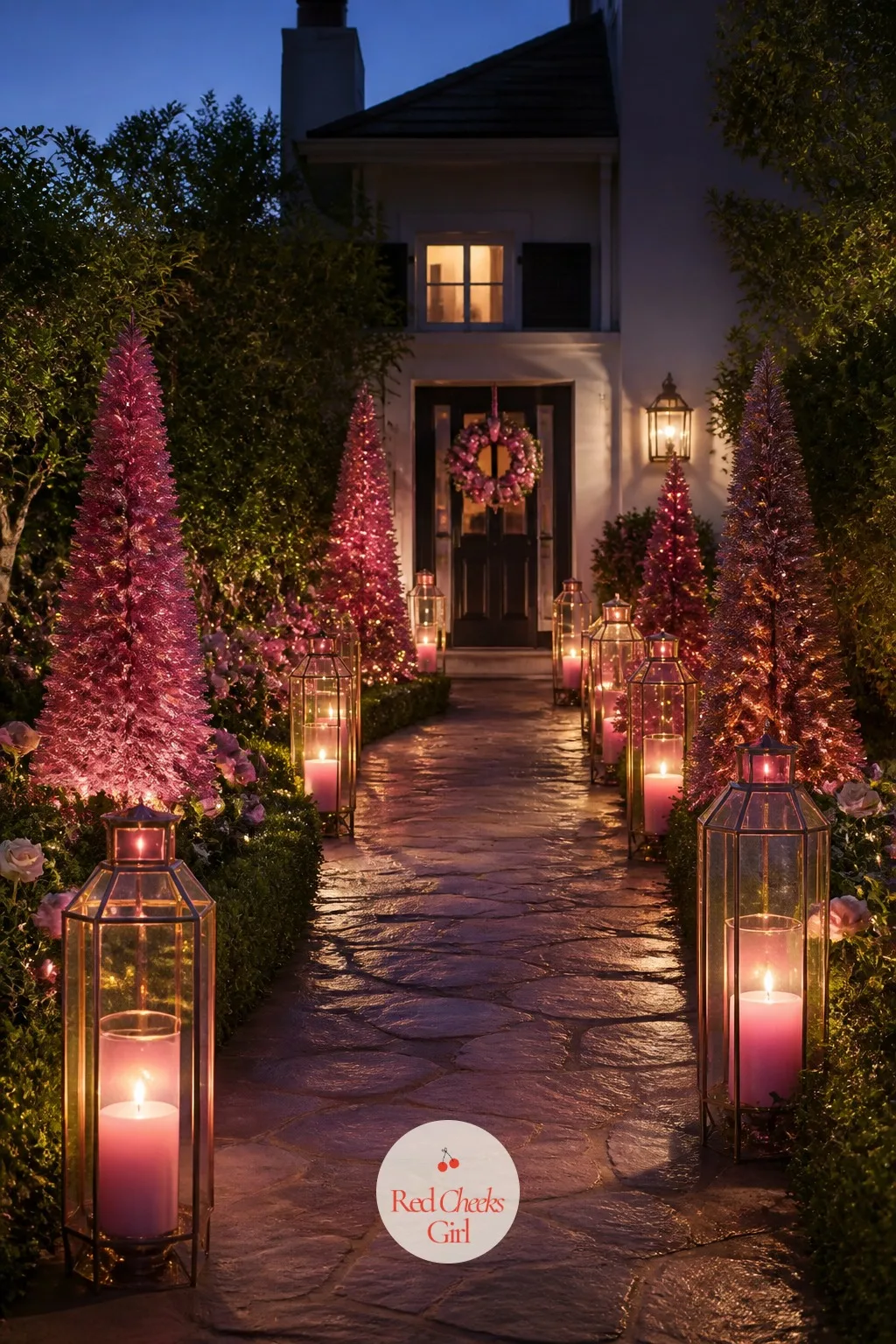 The Path to the Door, Lit Low and Pink — Nobody wants to walk up a dark path in heels, so this is as practical as it is pretty. Barbie christmas
