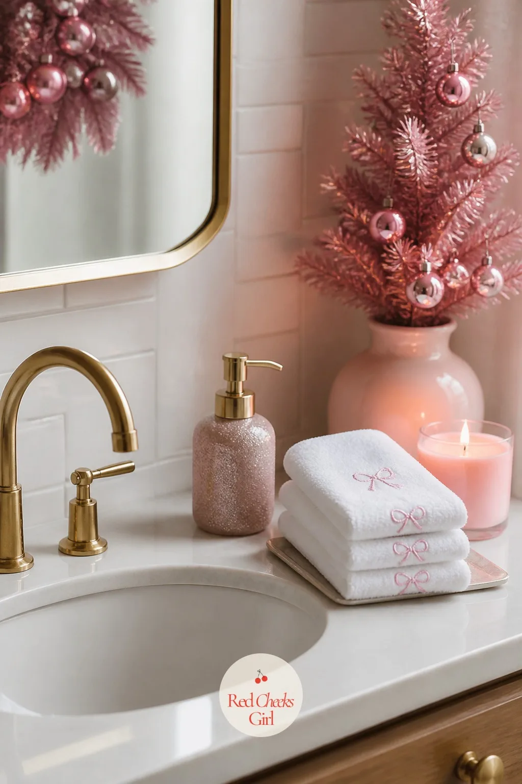 The Powder Room, Finished to the Last Towel — A guest alone in the bathroom notices things nobody else in the house will mention out loud. Barbie christmas