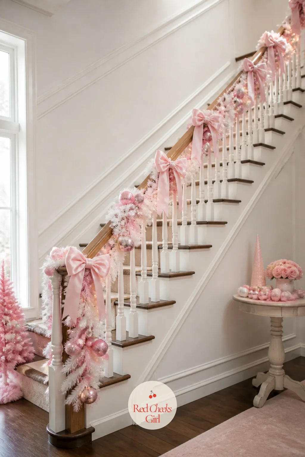 The Staircase, Wrapped From Top to Bottom — A bare banister is the first thing a guest's hand finds on the way up, so it is worth the ten minutes it takes to