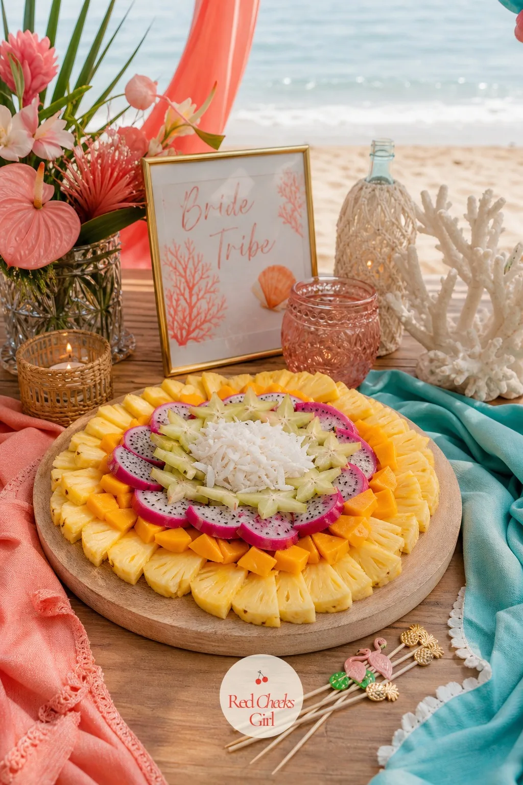A Tropical Fruit Platter — By mid afternoon everyone wants something cold that isn't another cocktail, and a fruit platter answers that before anyone has to