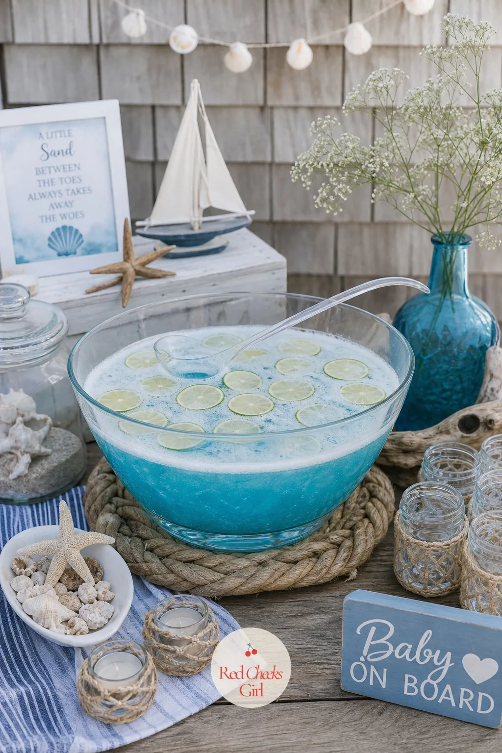 Blue Lagoon Mocktail Punch — One big bowl does more visual work than a tray of small glasses, and this one looks like the exact shade of water everyone is