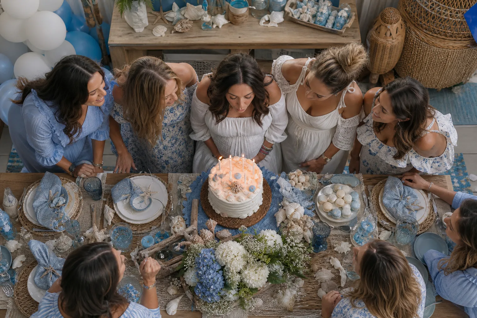 20 Beach Theme Baby Shower Ideas With Sand, Shells and Soft Blues