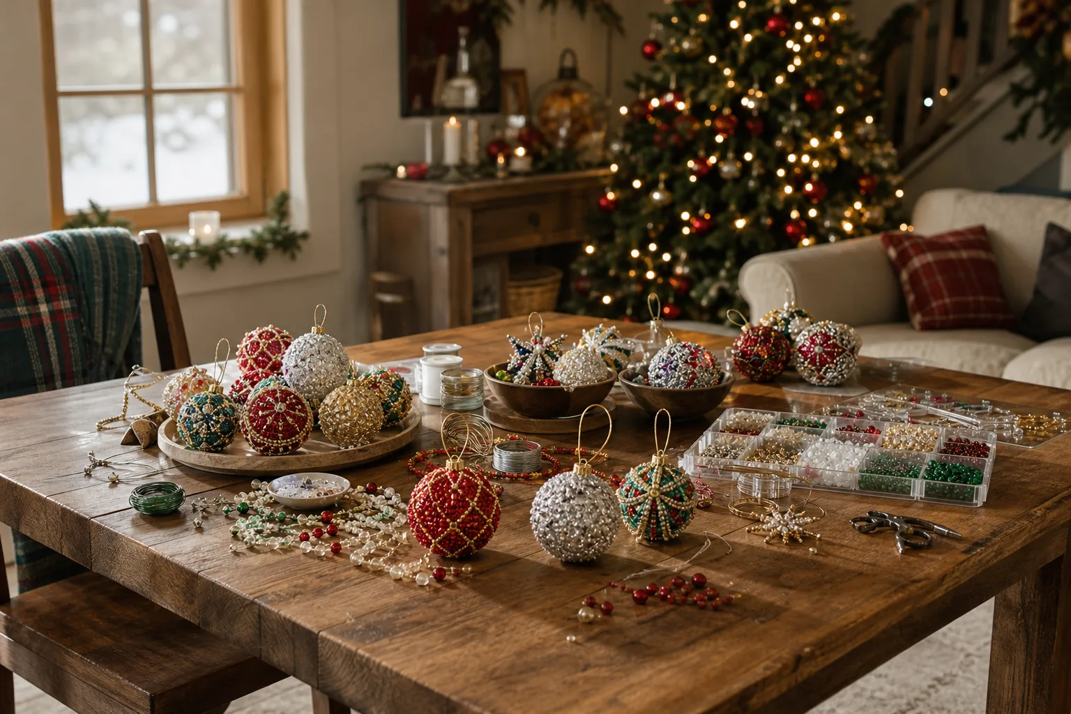 12 Beaded Christmas Ornaments DIY That Sparkle on Every Branch