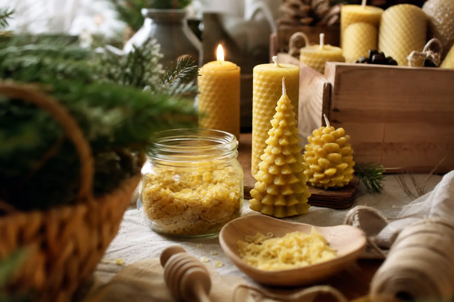 12 DIY Beeswax Candles With a Honey-Sweet Glow and Natural Holiday Charm