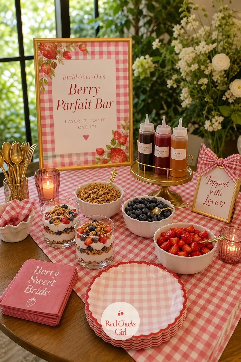 Build-Your-Own Berry Parfait Bar — Somewhere between the shortcake and the lemonade, guests like having something to assemble themselves, and this is it: a