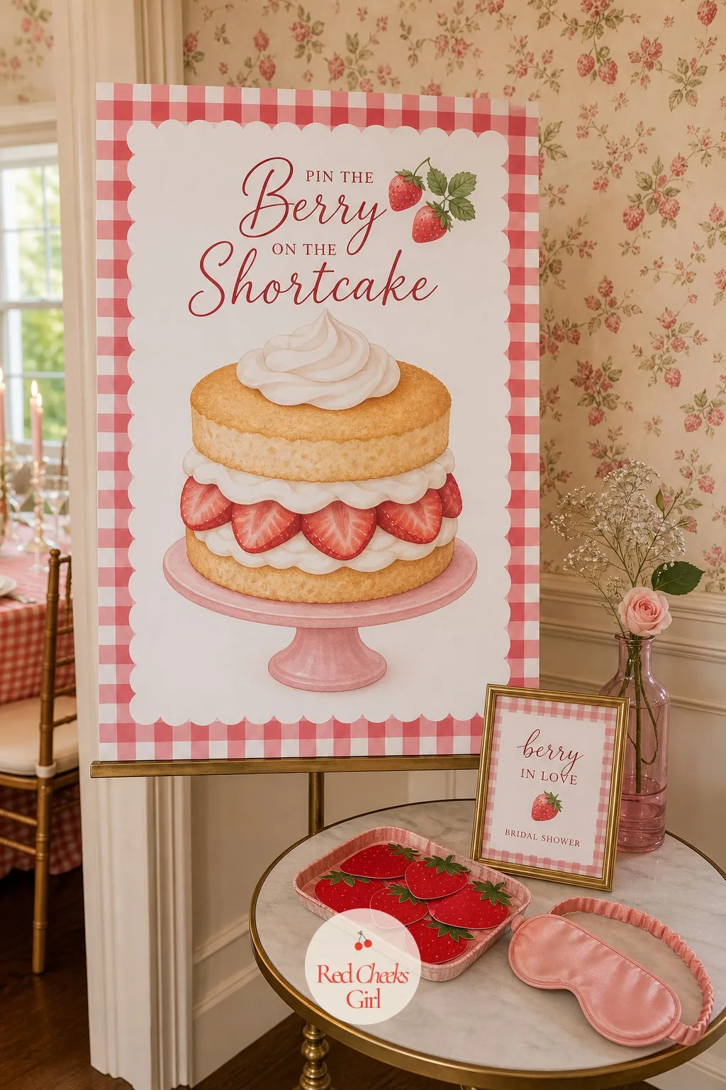 Pin the Berry on the Shortcake — This is the one that gets everyone laughing between courses: a poster sized illustration of a blank shortcake pinned to a