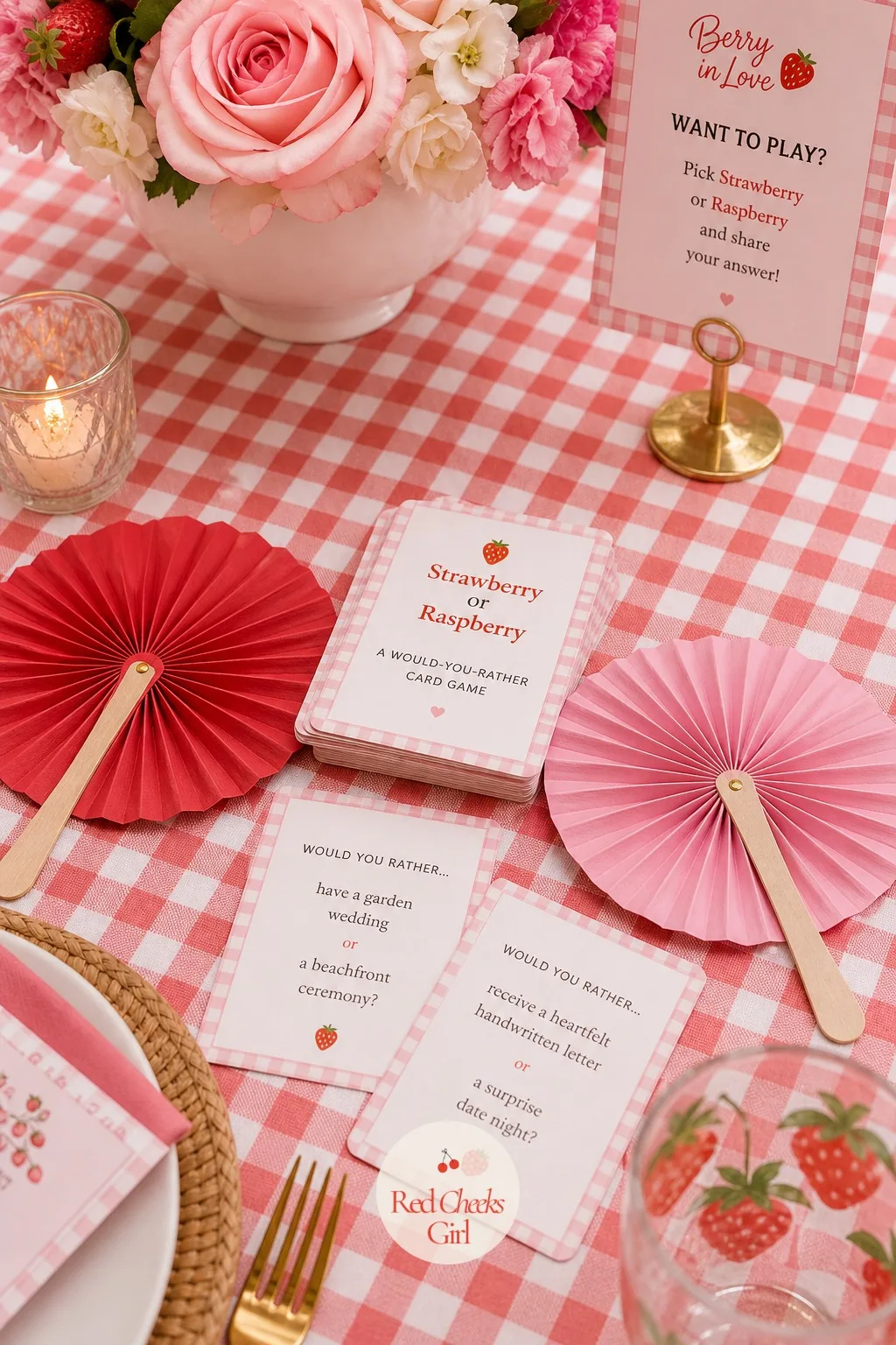 Strawberry or Raspberry: A Would-You-Rather Card Game — Quick rounds keep the energy up between courses, and this one needs almost no setup: a deck of gingham