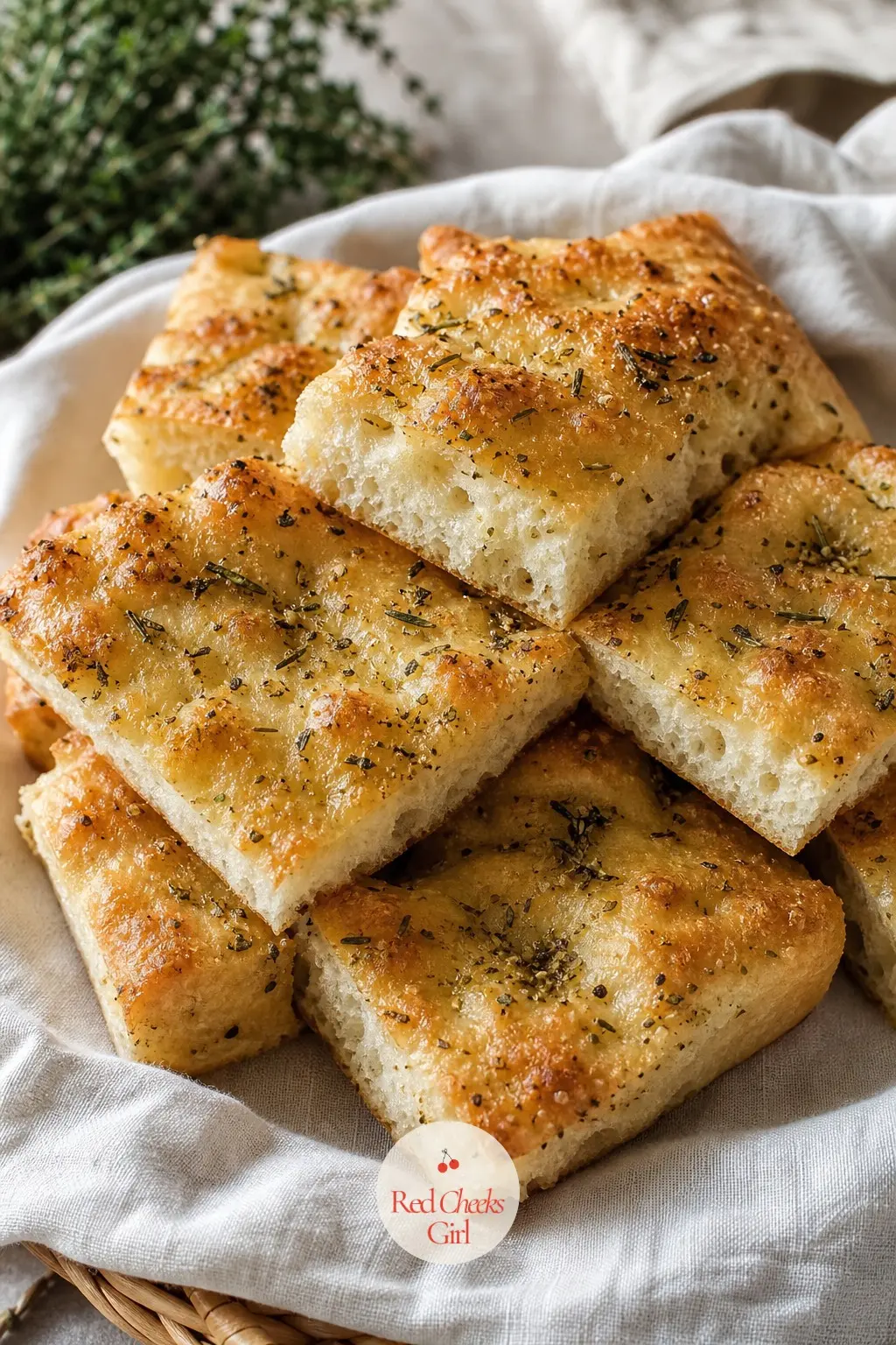 13. Herbed Focaccia Bread Squares