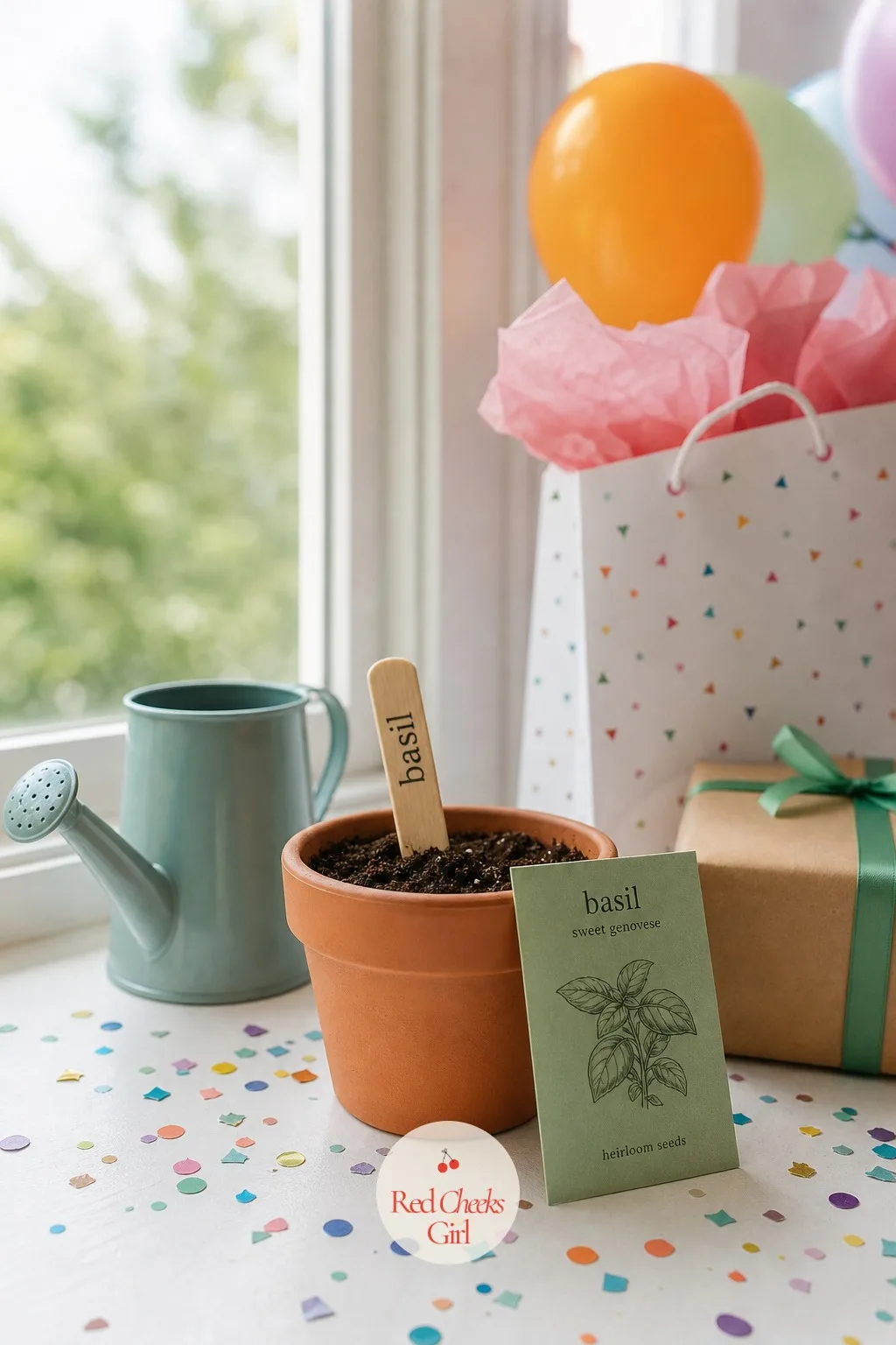 A Plantable Herb Pot She Waters At Home — Not every guest wants more stuff, and a small pot of soil with a seed pressed into it answers that quietly. Birthday