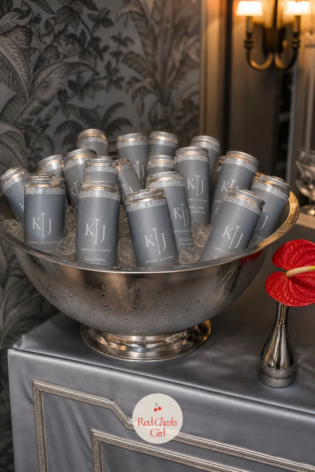Canned Cocktails Printed With The Couple's Logo — A bar queue mid-reception kills momentum fast, and black tie has no room for a lull. Black tie wedding