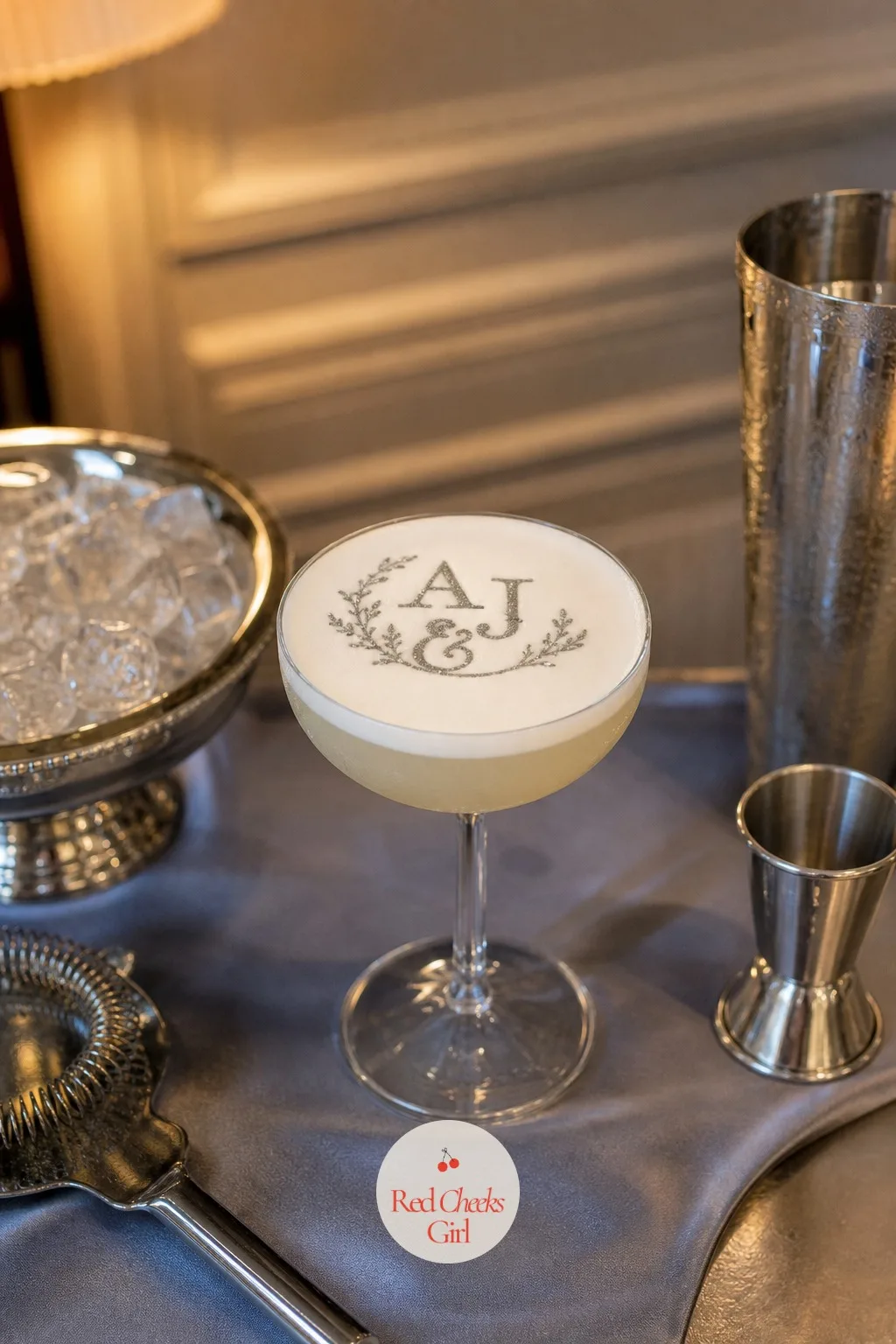 A Signature Cocktail With Monogram Foam — One drink poured to order earns its place if it does something the canned version cannot, and a stamped monogram