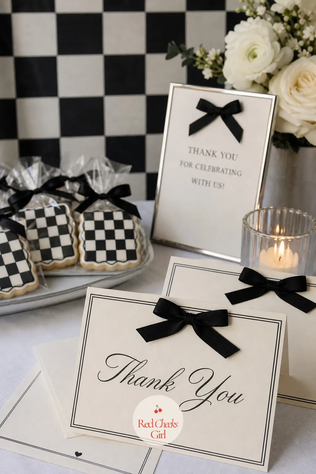 Black and White Thank-You Cards — A group this organized deserves a proper note back, not a group text the following week. Black and white bachelorette party