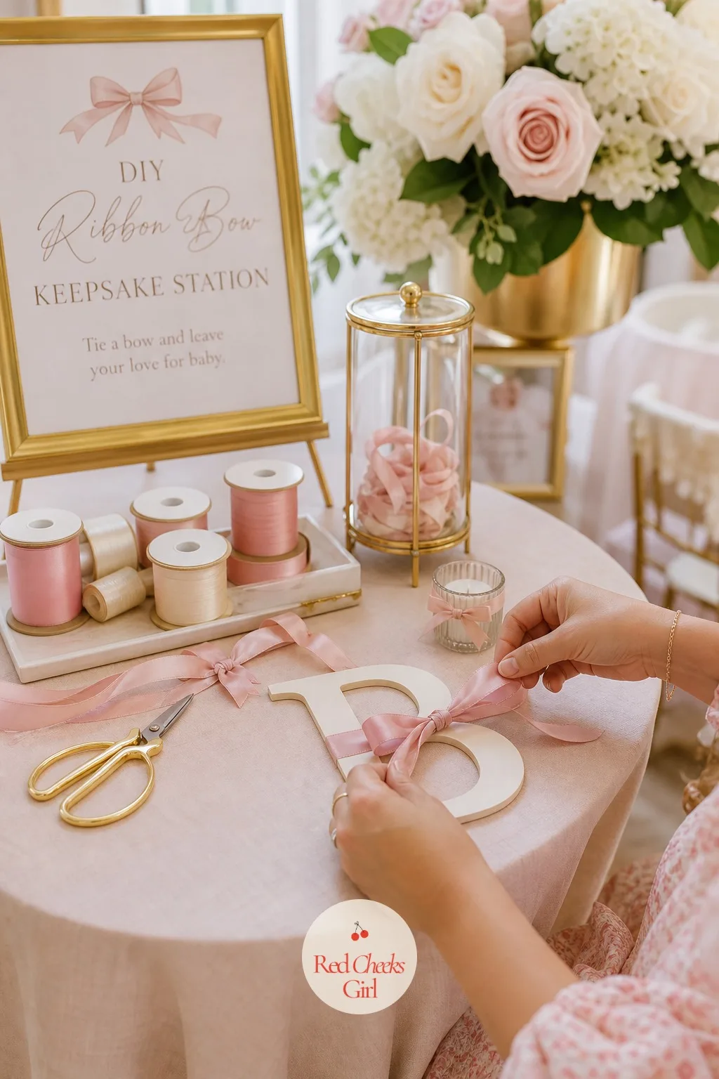 DIY Ribbon Bow Keepsake Station — Not every activity needs a winner, some just need a quiet corner where guests can make something with their hands between