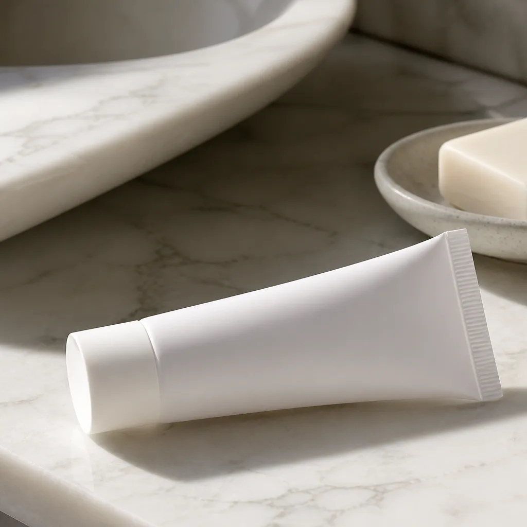 Hand Cream Tubes — On a cooler afternoon, guests arrive with cold hands straight from the car, and this is the first thing they reach for once the coats come