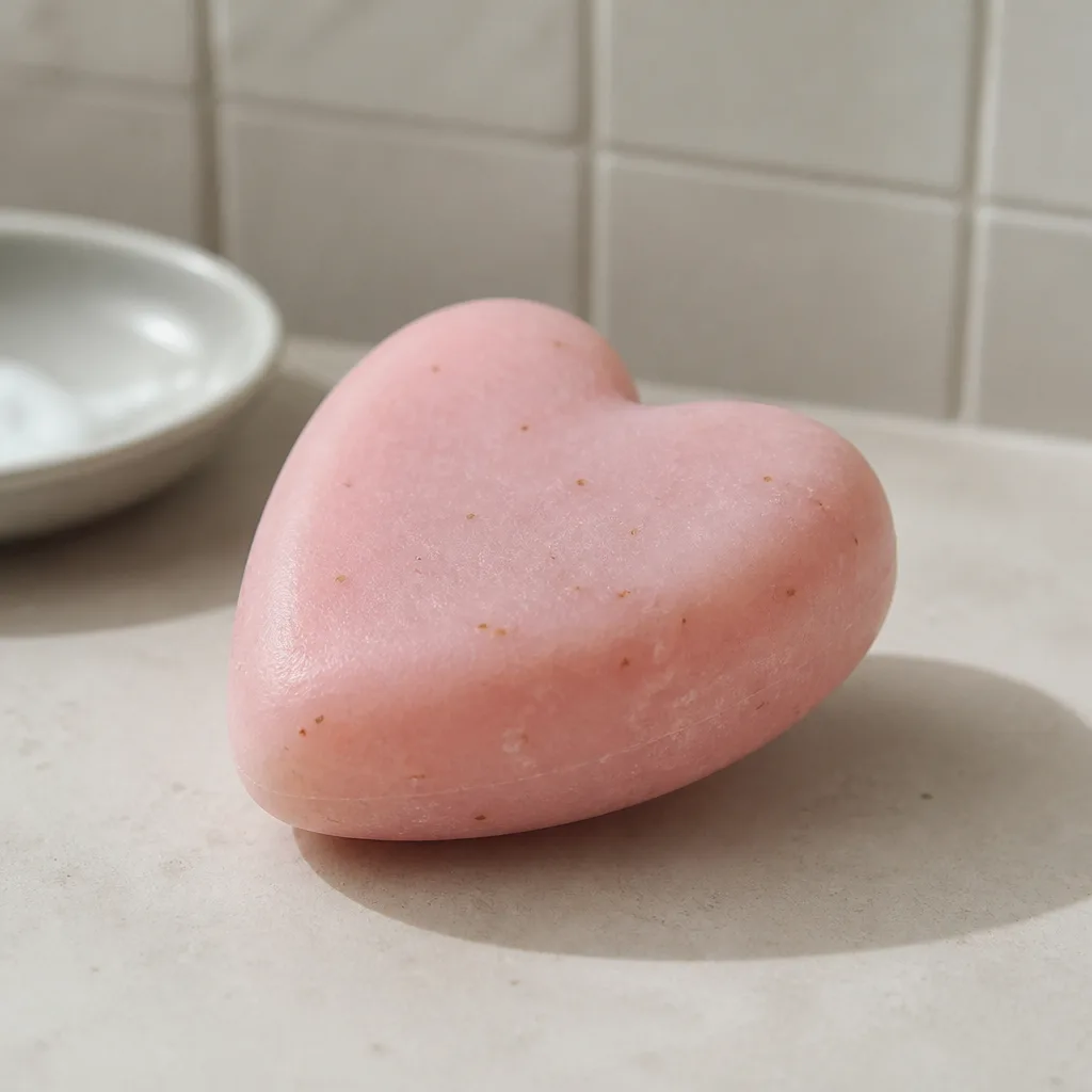 Heart-Shaped Soap — A bar shaped like a heart sounds like a cliche until it sits by the sink looking exactly as sweet as the shower itself. Bridal shower favors
