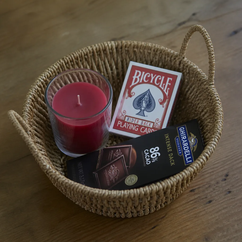 Date Night Basket — After the wedding admin dies down, most couples realize they have not had an actual date night in months. Bridal shower gift basket