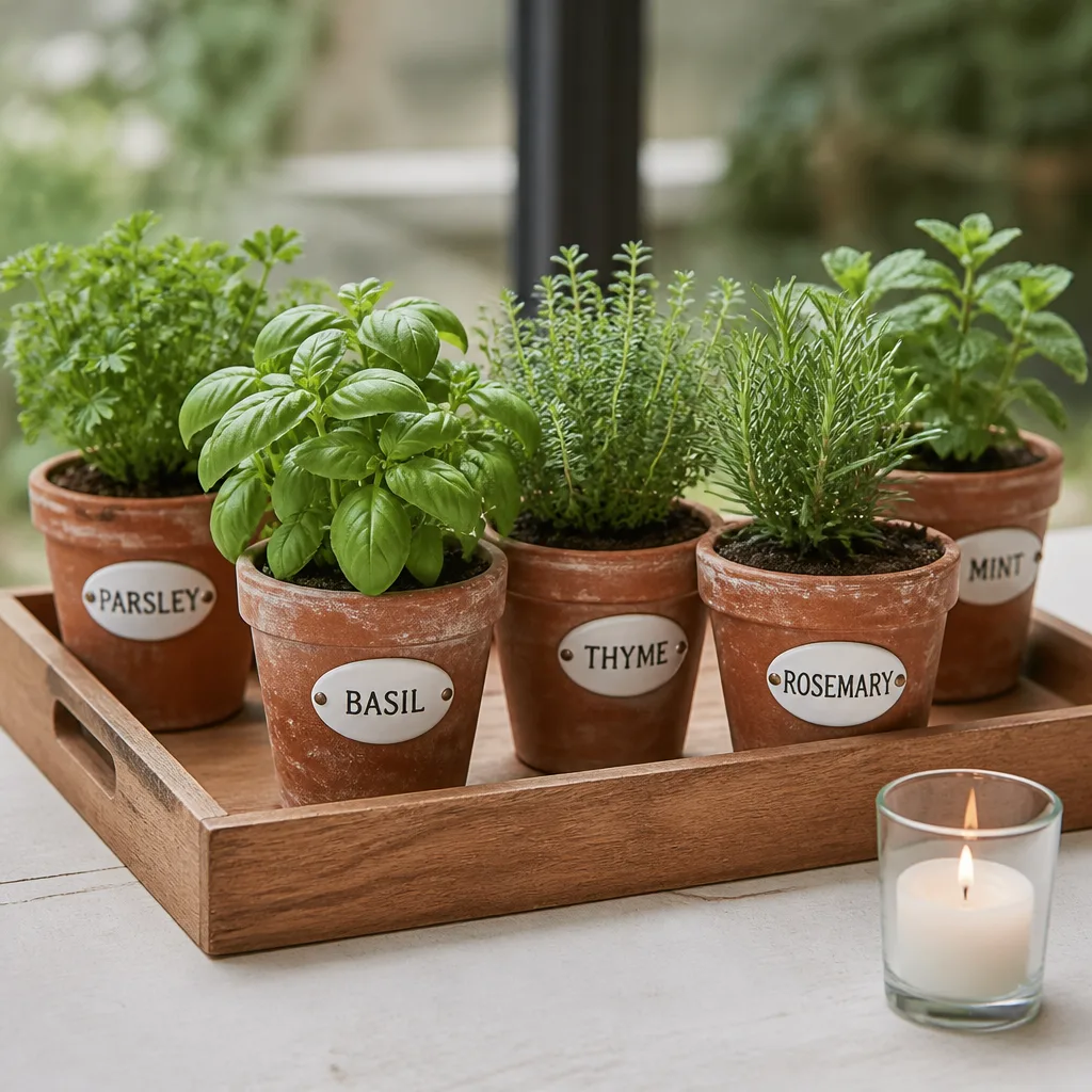 Herb Garden Kit — She cooks more than she used to and keeps buying plastic clamshells of basil that go slimy in the fridge within days. Bridal shower gifts for