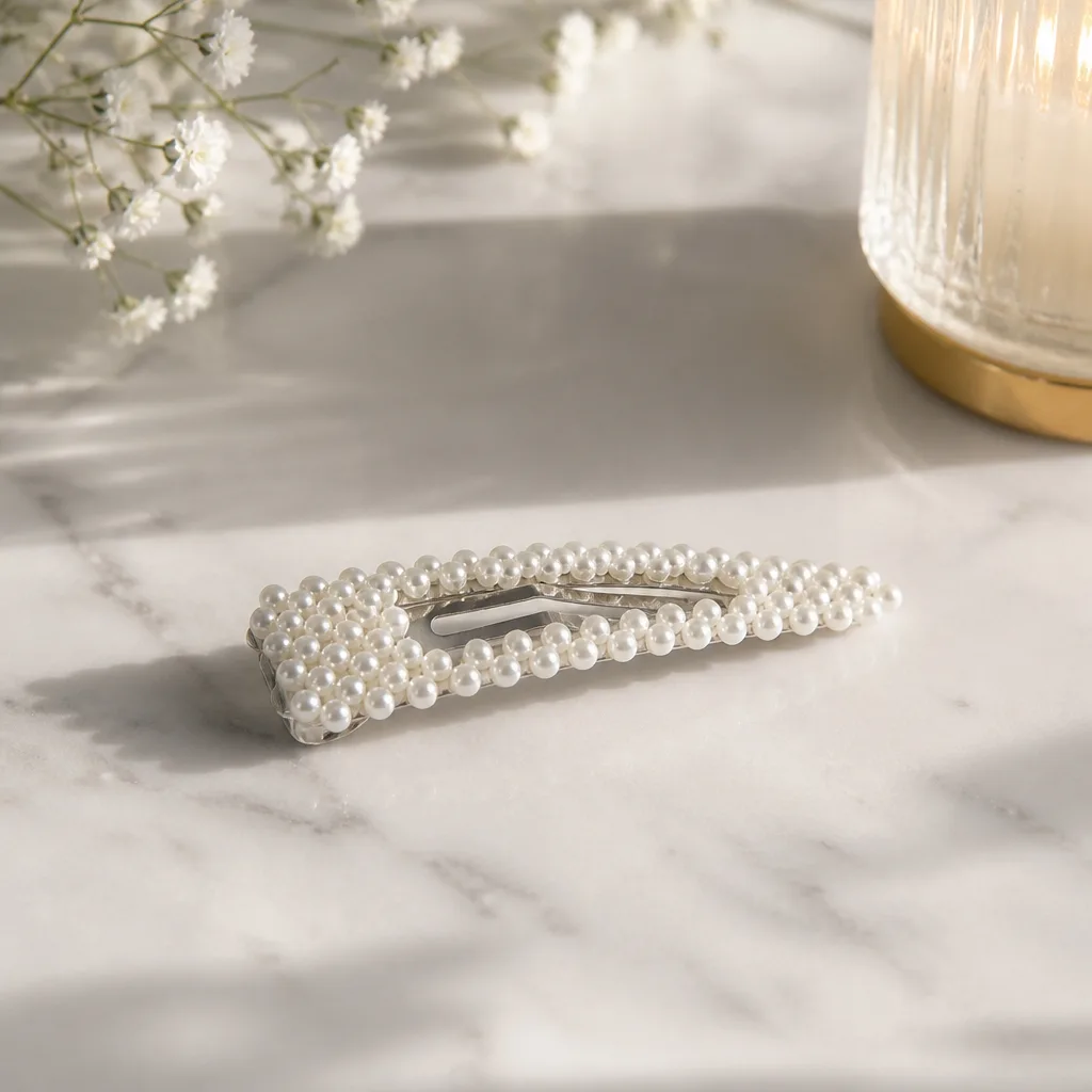 Pearl Bridal Hair Clip — Somewhere between the dress fitting and the final hair trial, she still needs one small, pretty detail that is just for her, not for