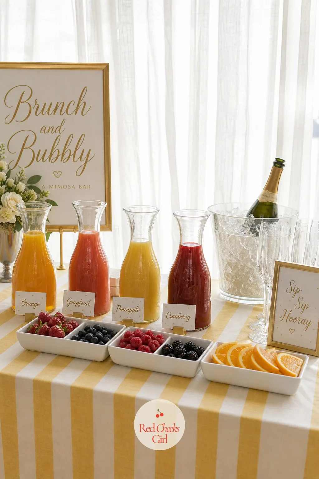 Brunch and Bubbly — This is the theme that needs the least convincing, because almost everyone already likes a late morning with mimosas in hand. Bridal shower