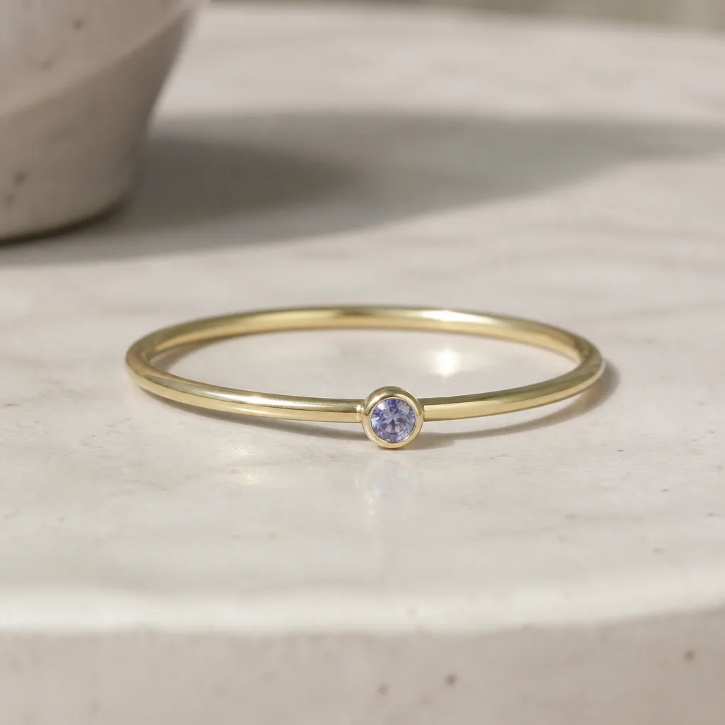Birthstone Ring — Her own birthstone, not a wedding colour, is what makes this ring feel like it was chosen for her specifically. Bridesmaid proposal box ideas