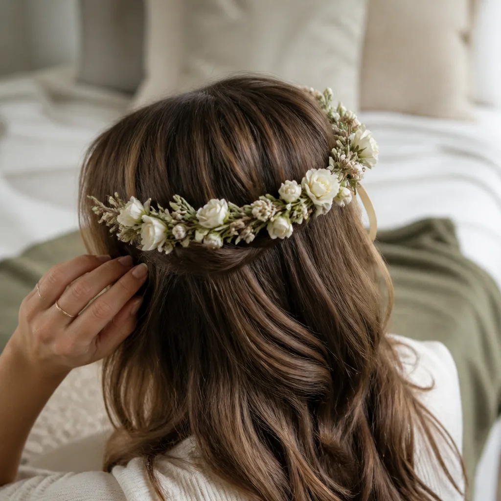 Flower Crown — A flower crown is pure fun rather than function, perfect for the reveal photo or a bridal shower later on. Bridesmaid proposal box ideas