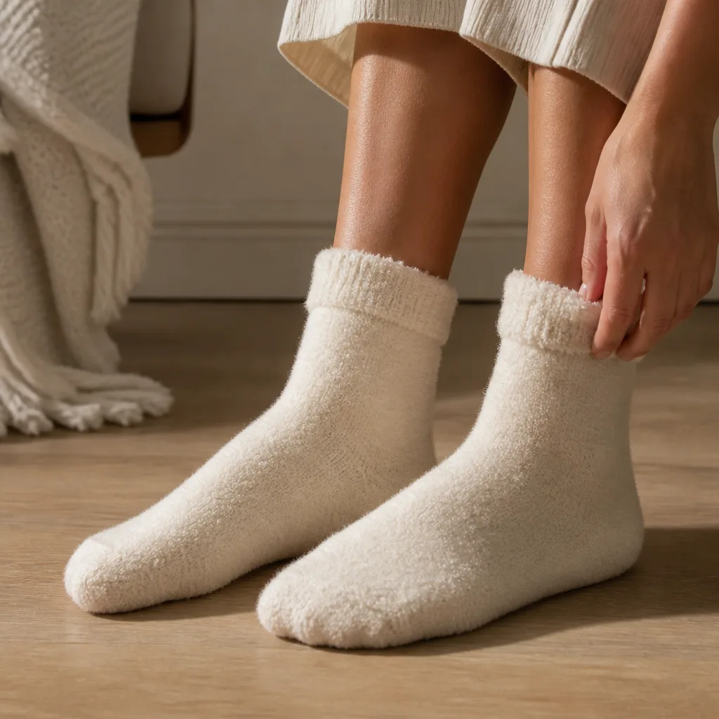 Fuzzy Socks — Cold feet on hard floors ruin a good mood faster than almost anything else, which is exactly what a pair of fuzzy socks solves. Bridesmaid