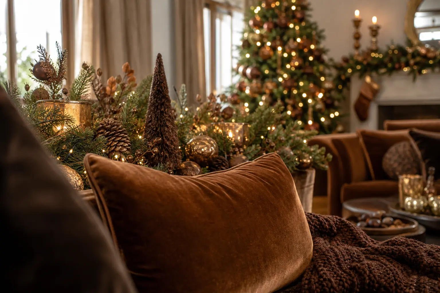 20 Brown Christmas Decor Ideas in Cocoa, Caramel and Chocolate Velvet