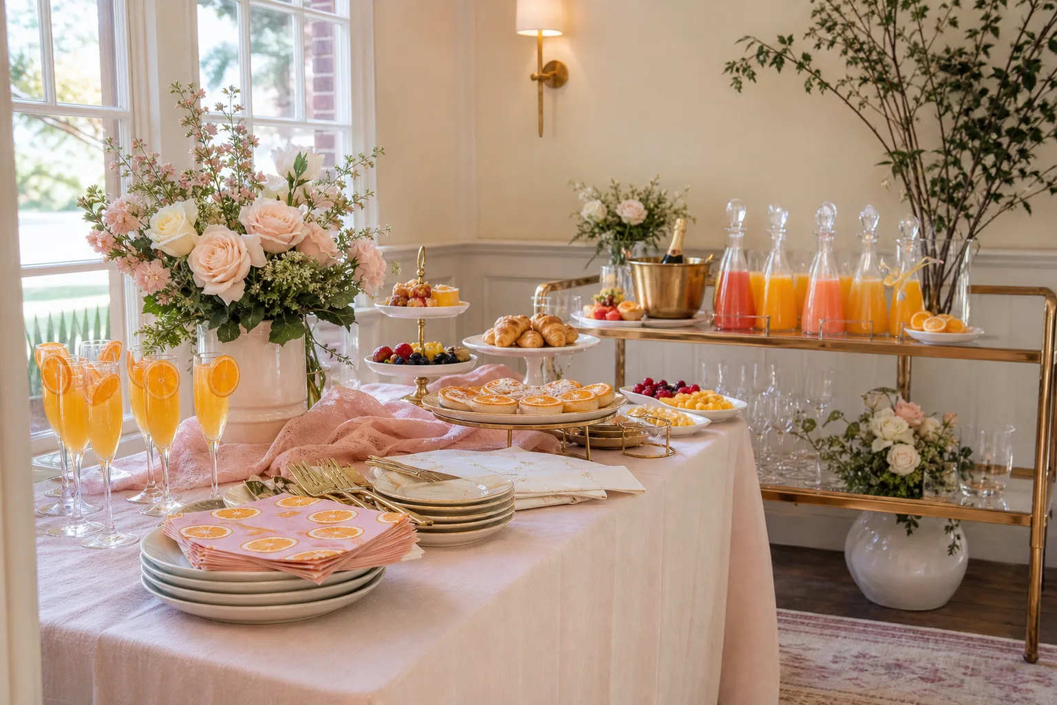 23 Brunch Bridal Shower Ideas With a Mimosa Bar