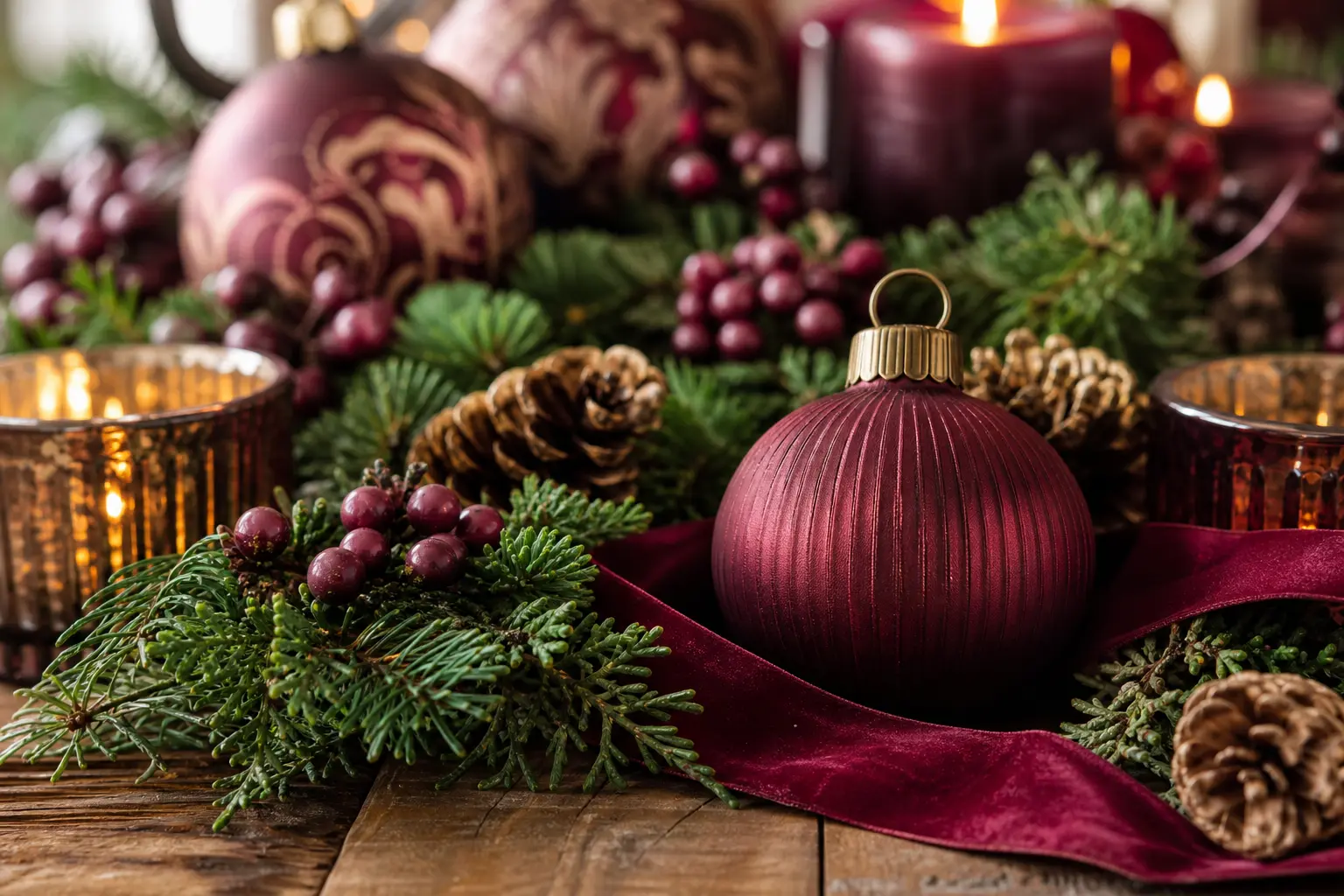 21 Burgundy Christmas Decor Ideas