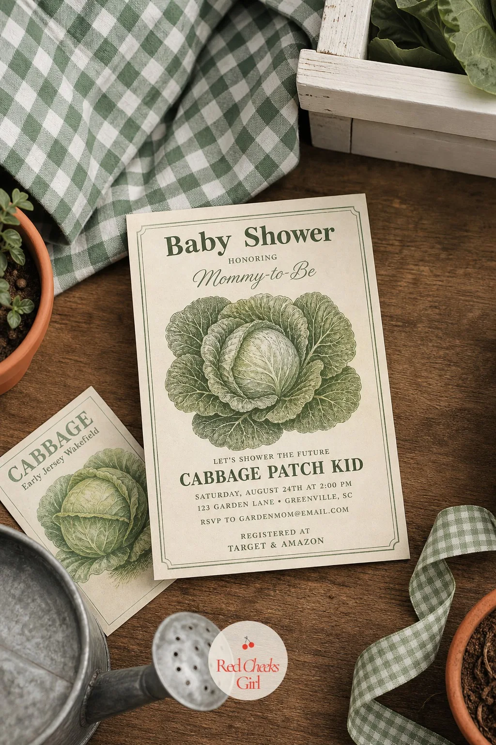 Seed Packet Style Invitation — An invitation that looks like something from an old seed catalogue tells a guest exactly what kind of afternoon to expect before