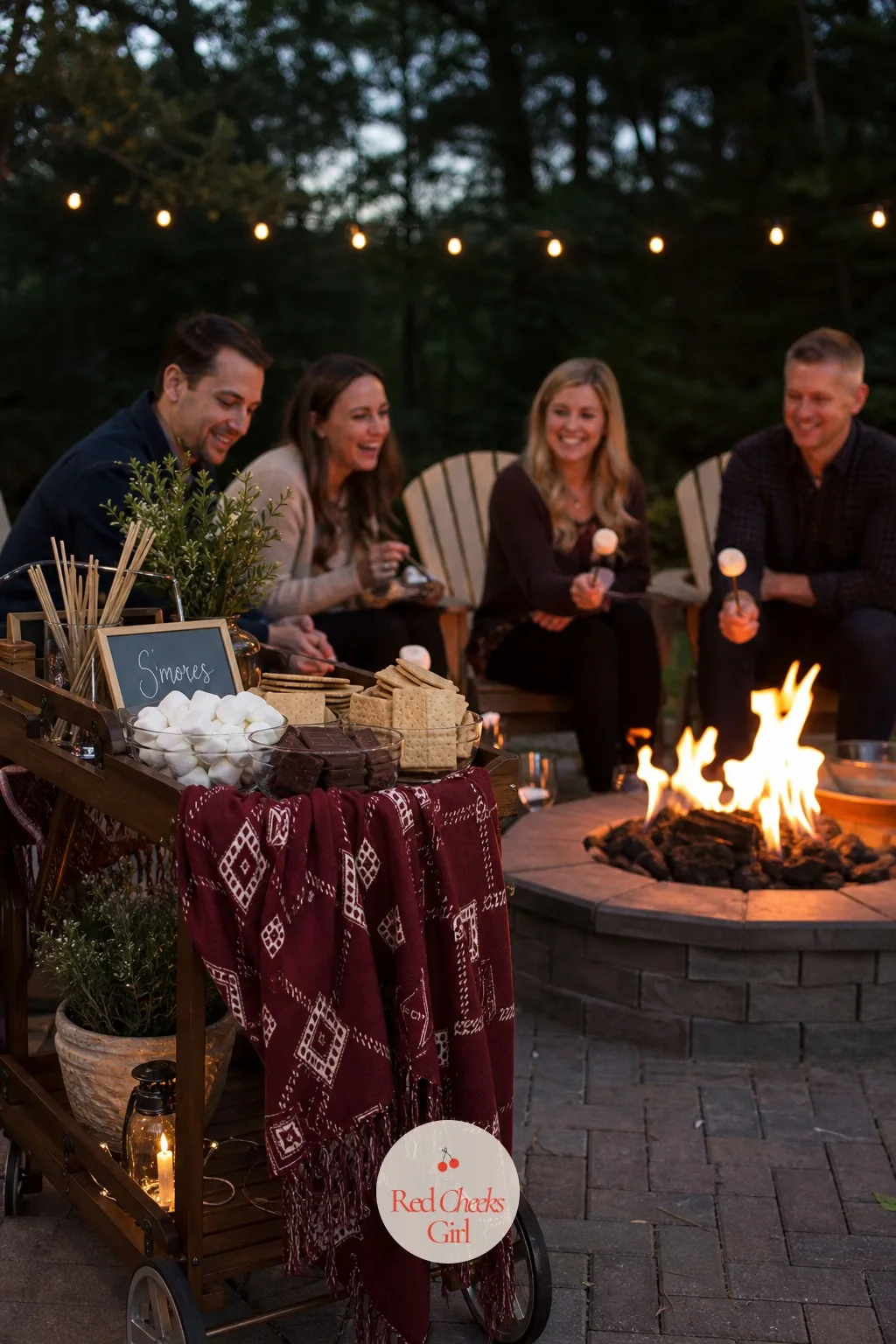 Bonfire with S'mores — Even a formal rehearsal dinner can end here: the tables cleared, a fire lit somewhere nearby, and a tray of marshmallows that gets both