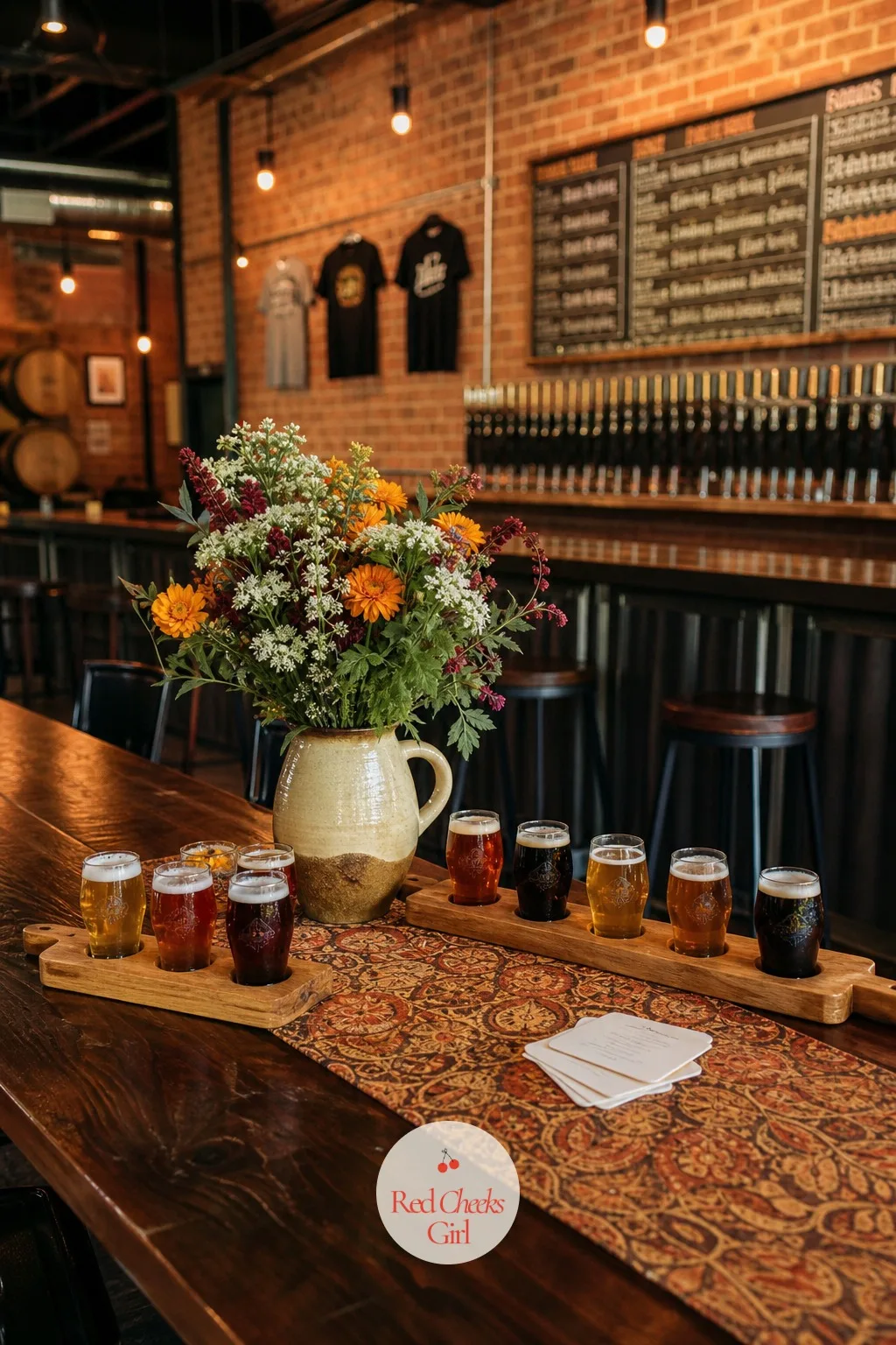 Brewery Dinner — A taproom already has the lighting, the long tables and the easy noise level a rehearsal dinner wants, which means the decorating job is