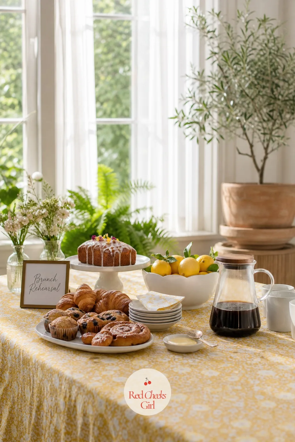 Brunch Rehearsal — Skipping the evening dinner entirely and gathering over coffee instead cuts the whole event's cost without anyone noticing, since brunch