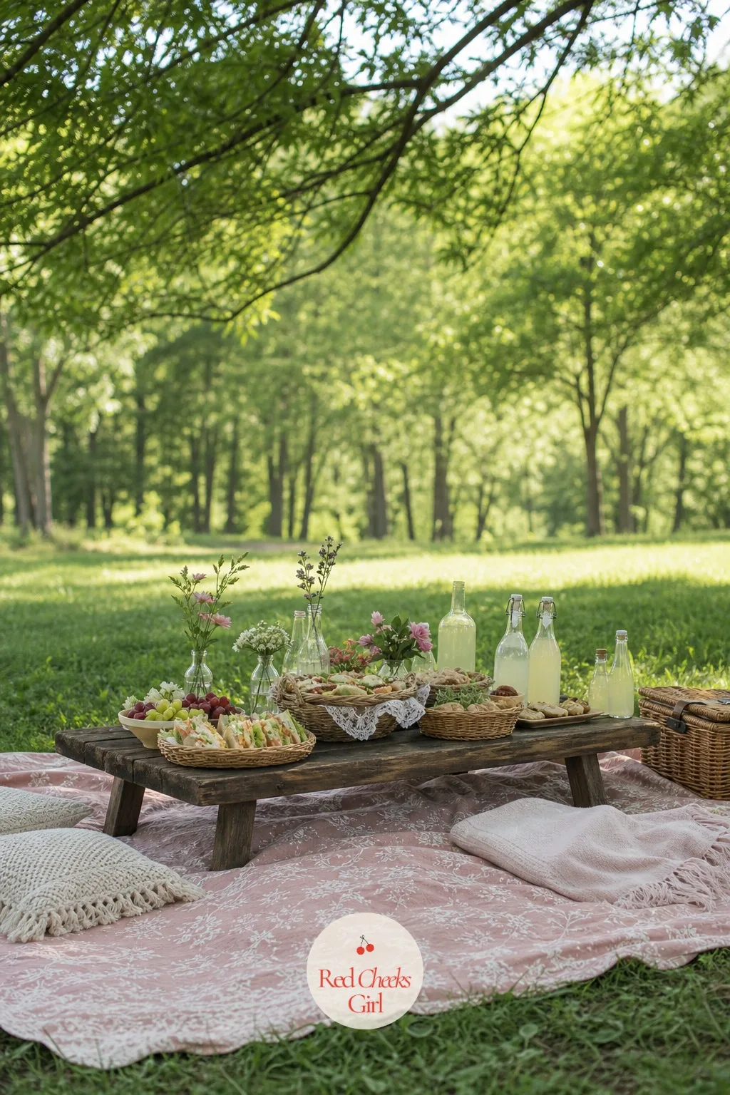 Picnic in a Park — No venue, no rental fee, just a stretch of grass under trees and a handful of low tables set close to the ground, which somehow makes