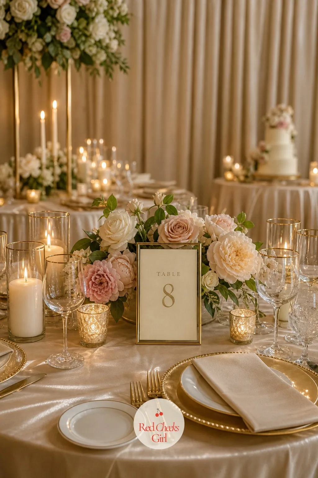 Table Numbers in Slim Gold Frames — Guests hunting for their seat without a clear number end up circling the room, which nobody wants happening while drinks