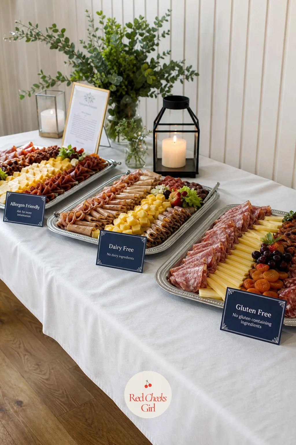 The Conference Catering Tray Line — A conference buffet table needs trays built for a crowd and clearly labeled, since half the guests will be checking for