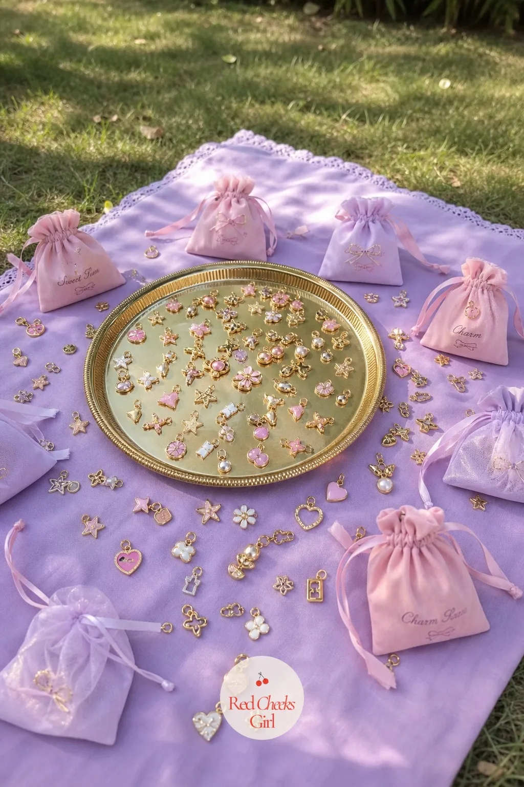The Charm Trading Circle — Half the fun of a charm bracelet is not the making, it is the swapping once everyone's bowl holds something the others want. Charm