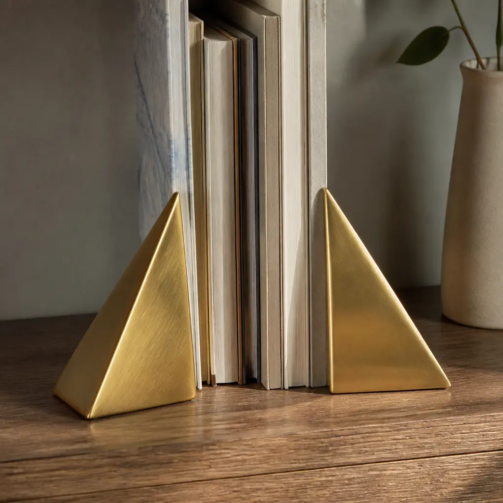 Brass Bookends — Her books have been leaning against a candle holder for months. Cheap christmas gift ideas