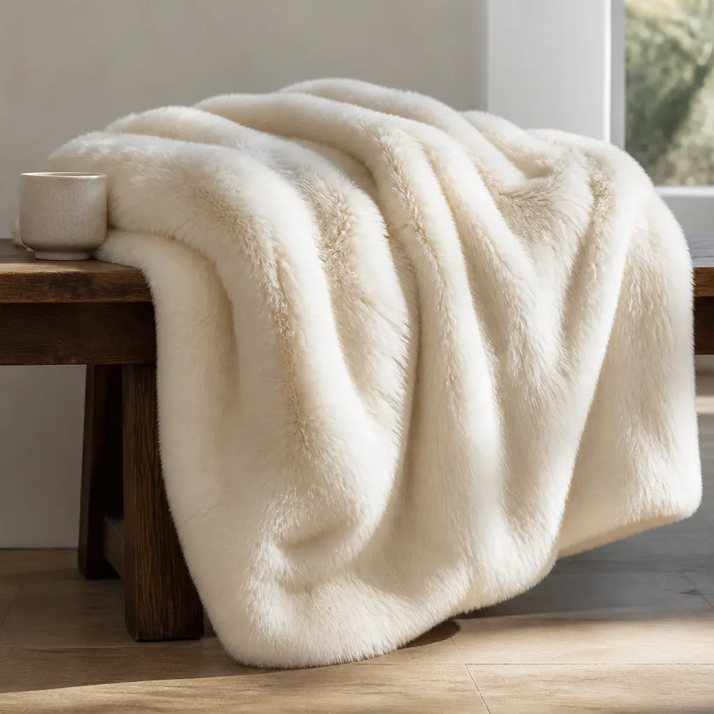 Faux Fur Throw Blanket — Her sofa has one thin blanket that never quite covers her feet. Cheap christmas gift ideas