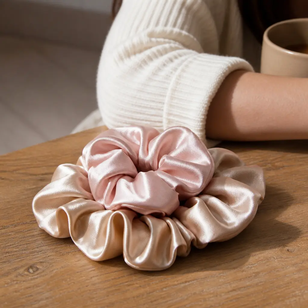 Silk Scrunchie Set — Her hair ties are stretched out and leaving a crease by lunchtime, and she knows it. Cheap christmas gift ideas
