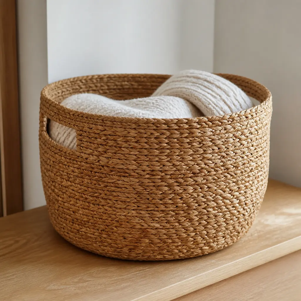 Woven Storage Basket — Blankets and magazines end up in a pile by the sofa anyway, this just gives the pile somewhere tidy to live. Cheap christmas gift ideas
