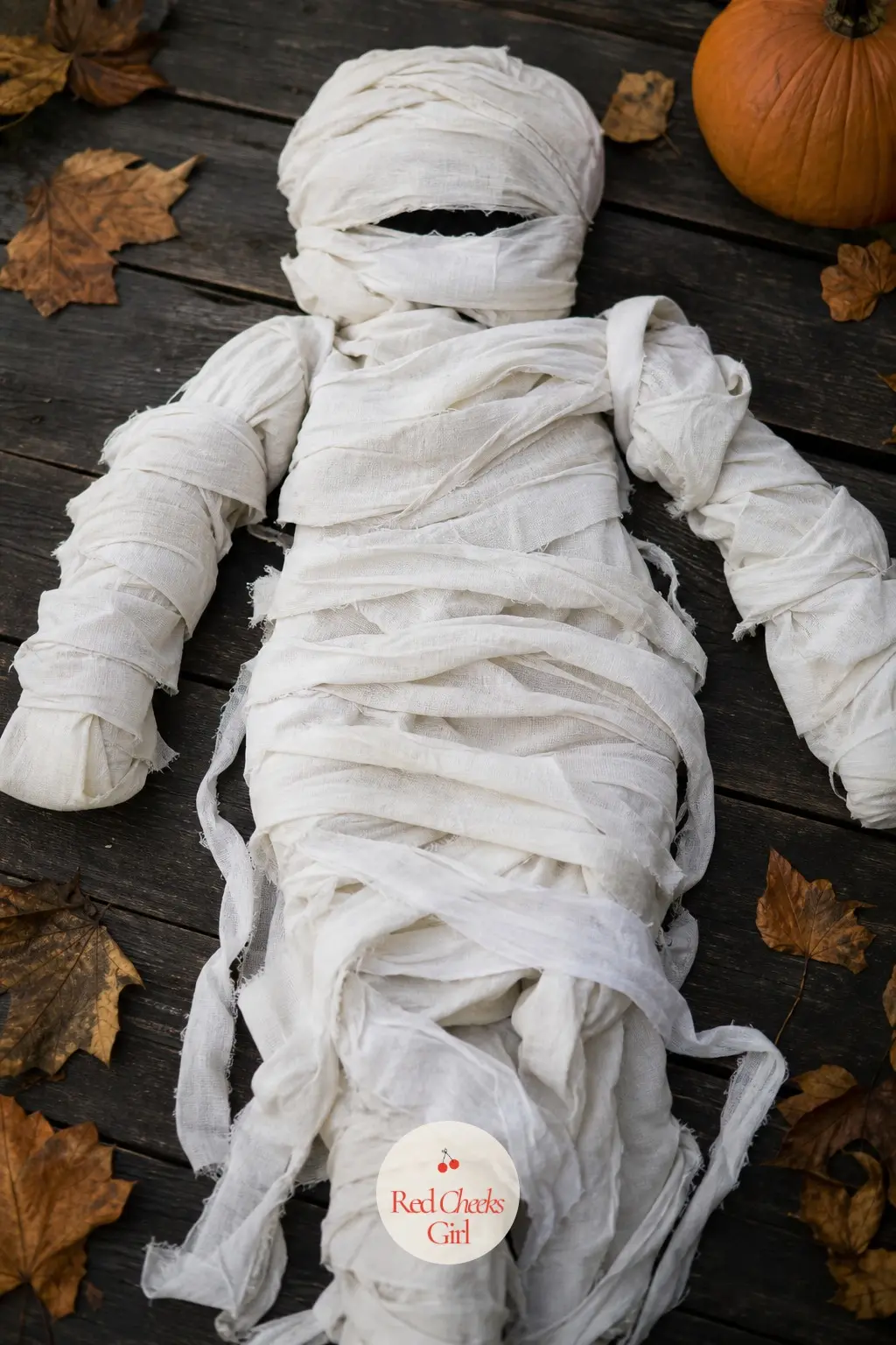 Mummy With White Fabric Strips