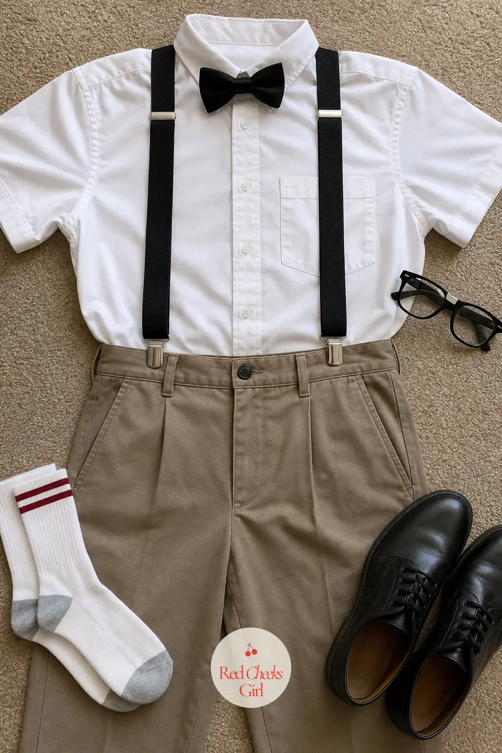 Nerd With Glasses and Suspenders