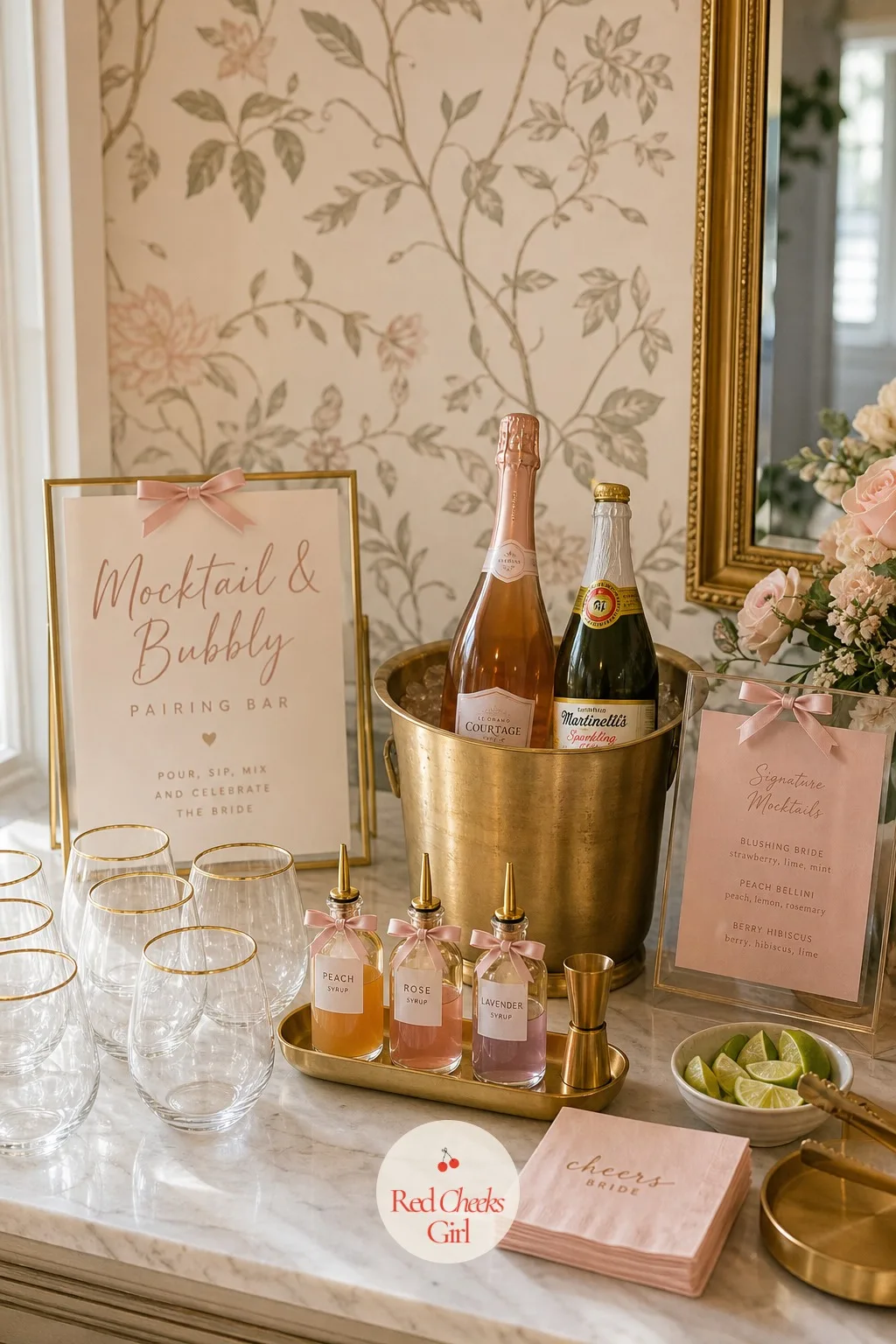 A Mocktail and Bubbly Pairing Bar — Not everyone at the table drinks, and a single bottle of champagne leaves half the group with water. Chill bachelorette