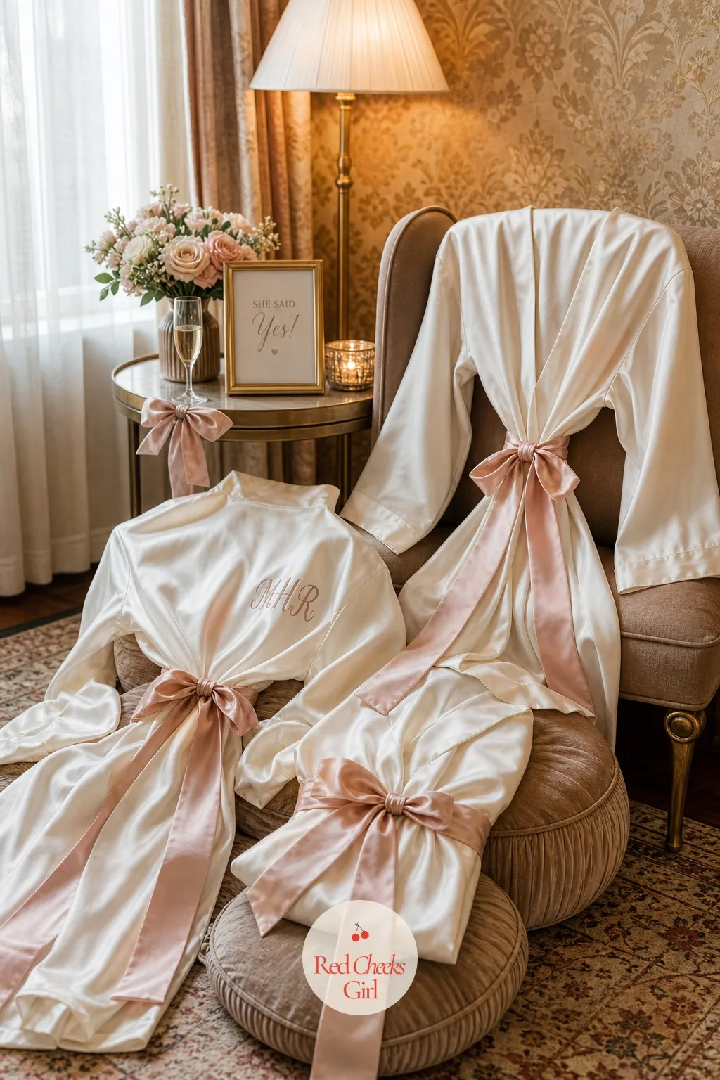 Monogrammed Robes to Slip Into — Pajamas alone can feel a little bare for the pampering stretch later, so a robe goes over the top, waiting on a hook or draped