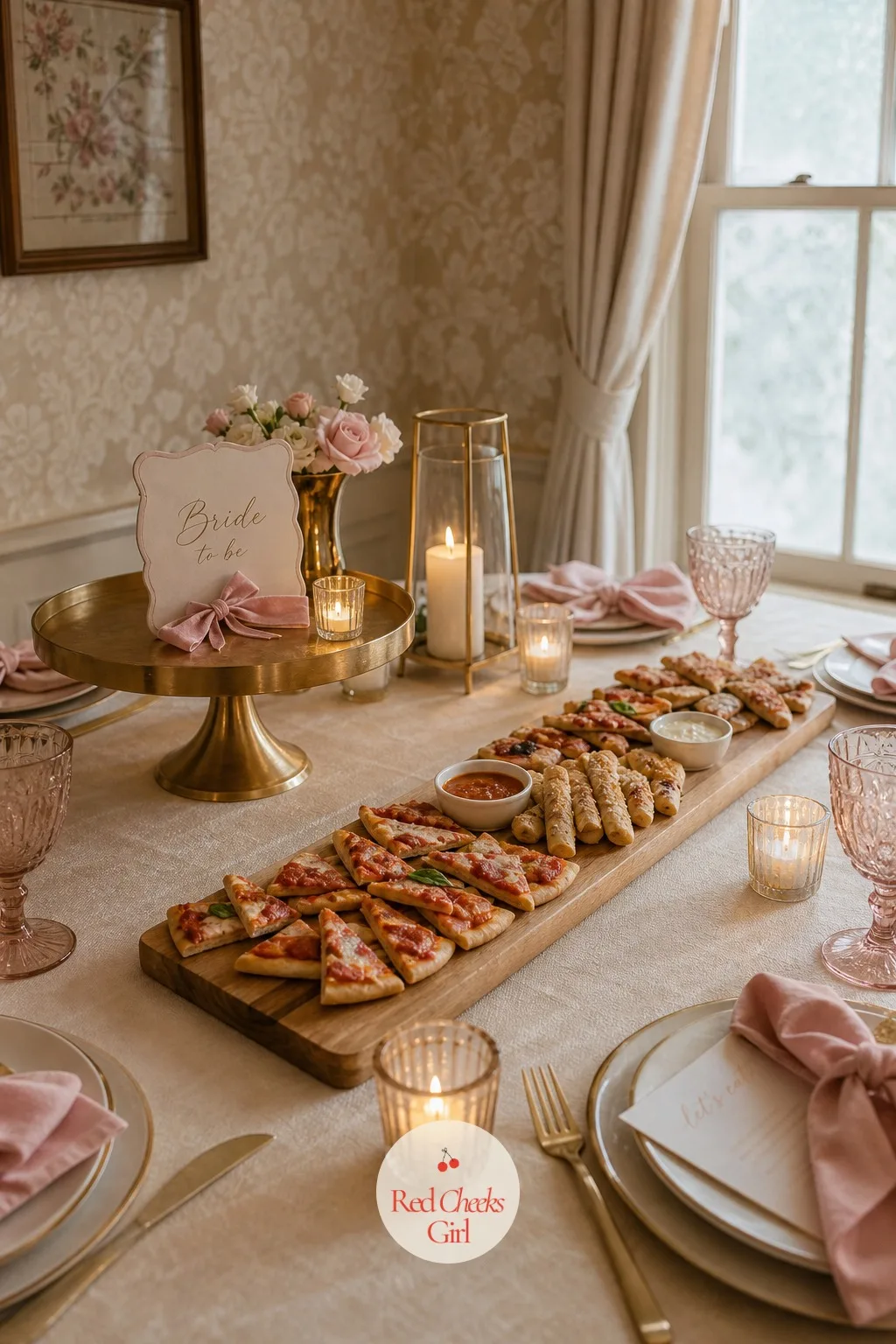 The Pizza and Snack Board — Ordering five separate pizza boxes never looks like a party, it looks like a Tuesday. Chill bachelorette party ideas