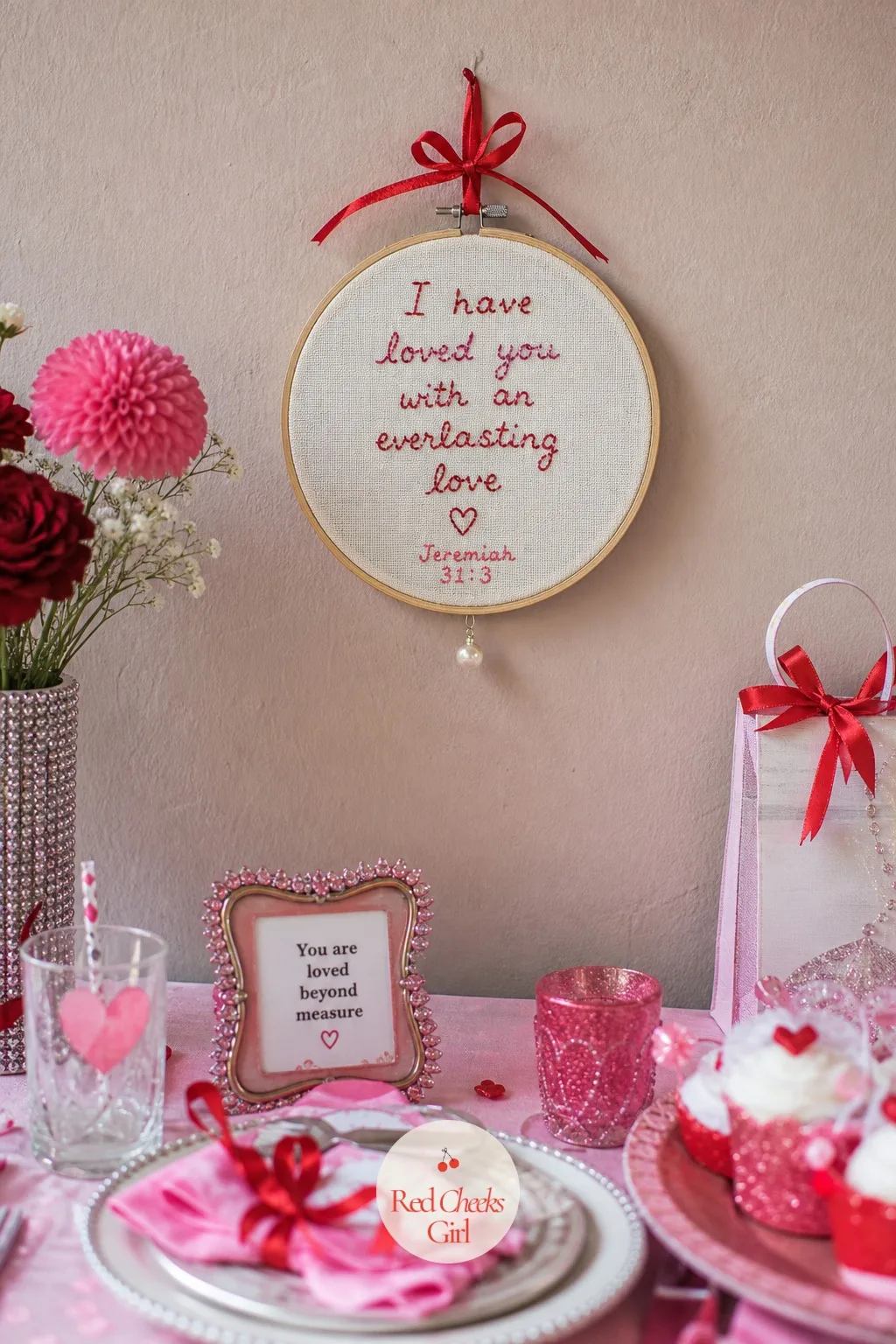 Embroidered Verse Hoops With Hand Stitching — A perfectly even, machine clean verse on a hoop looks printed, and buyers at a church fair want the opposite.