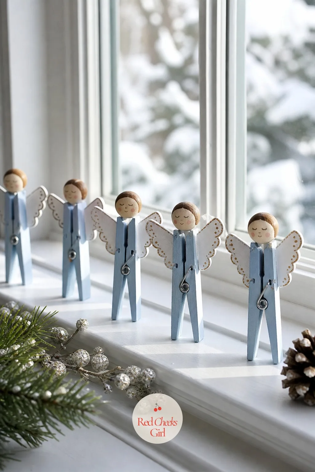 Clothespin Peg Doll Angel — There is something about a peg doll that feels like it belongs to someone's childhood already, even on the first day you make it.